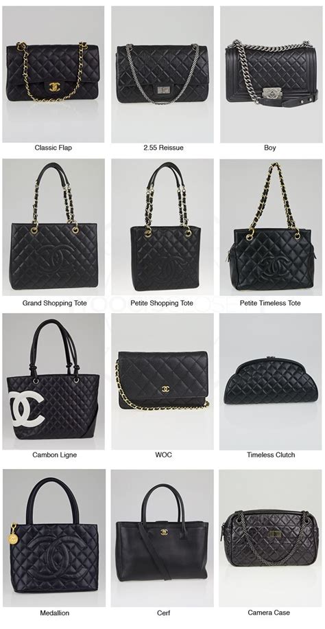 chanel bag names